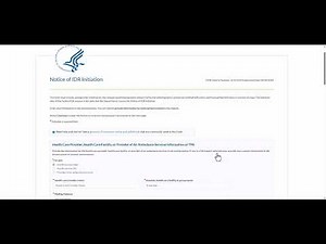 Notice of IDR Initiation Web Form Demo