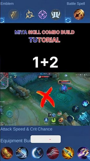 Miya Skill Combo build Tutorial | tip and tricks #mobilelegends #mlbb