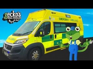 Gecko and The Ambulance + More! | Gecko's Real Vehicles | Educational Videos For Toddlers