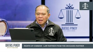3.9K views · 182 reactions | Nagbabalik si Atty.Rogelio Wong upang bigyang linaw ang isyu ng mga karapatan ng isang common law partner kapag siya ay namatayan ng ka-partner. Panuorin ang Batas Pinoy dito po sa Filipino TV. #BatasPinoy | Filipino TV | Facebook