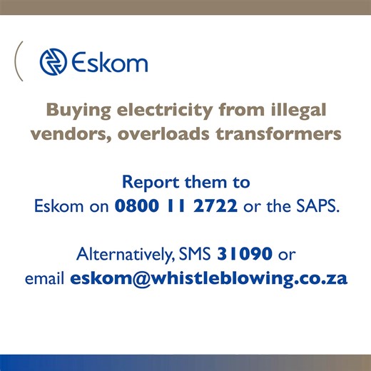 3.8K views · 14 reactions | Avoid overloading transformers! This can cause power outages and safety hazards. Report any signs of overloading to Eskom to keep your community safe! Save Your Transformers and Save Lives! #ReportIllegalConnections #SaveYourTransformerSaveLives | Eskom Hld SOC Ltd | Facebook