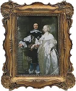 SYLVIA'S SHOP Vintage 8x10 Picture Frame, Antique Ornate Luxury Photo Frame, Table Top Display and Wall Hanging Home Decor, Old Fashioned Gorgeous Photo Gallery Art Deco, Bronze Gold