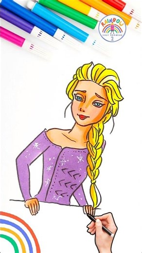 Elsa FROZEN | Draw Elsa FROZEN Drawing Wow 🌈👸🏼 #disney #FROZEN #princess #elsa #short