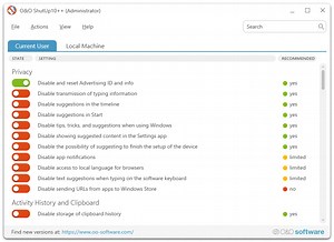 Windows 10/11 のプライバシー設定を適切に調整できるソフト「O&O ShutUp10  」