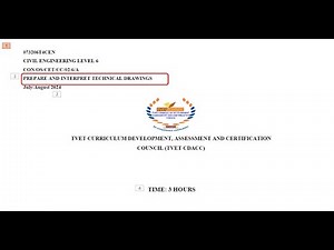 Civil Engineering L6 Prepare and Interprete Technical Drawings Cdacc Past Paper July 2024