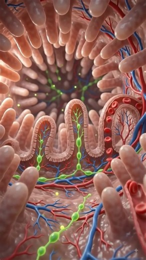 Nutrient Absorption 3D Animation | How Your Small Intestine Absorbs Nutrients 🧬 #shorts