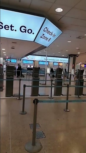 TUI check-in desks at Birmingham airport