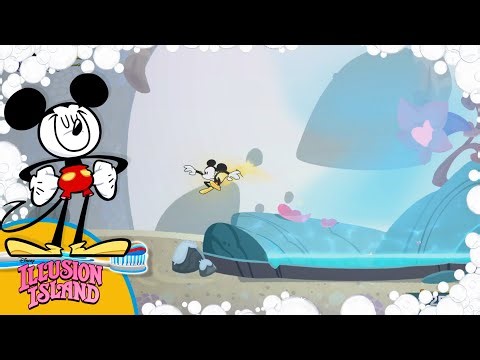 Mickey Mouse 2 Minute Action Toothbrush timer with Music Illusion Island