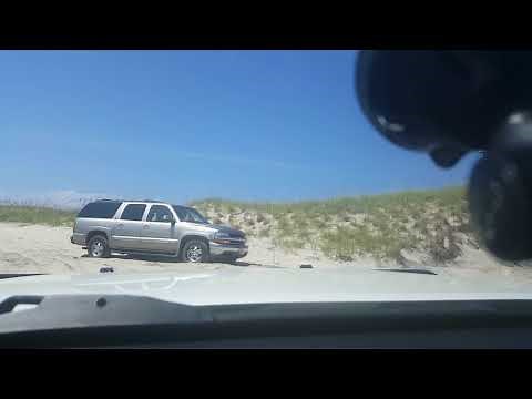 Double fail on Outer Banks Hatteras National Seashore. 2wd beach driving stuck truck double rescue