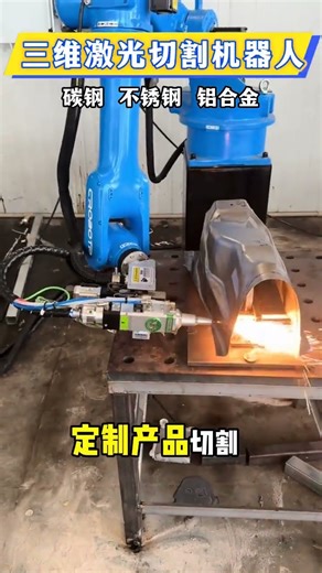 #3Dlasercutting #robot how to cut the different shape metal parts