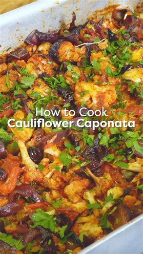 Are you looking for a delicious, anti-inflammatory dish to try this week? 😍 I recently got to hang out with Anna Jones on The Doctor’s Kitchen YouTube channel 🙌 We cooked a beautiful Cauliflower Caponata dish together from her new book; “Easy Wins” before sitting down on the podcast! Here is how you can cook it too (recipe below) 🤗You will need: 1kg of cauliflower, 3 red onions, 3 sticks of celery, EVOO, 3 tbsp white wine vinegar, 2x 400g tins plum tomatoes, 100g stone-in black or green olive
