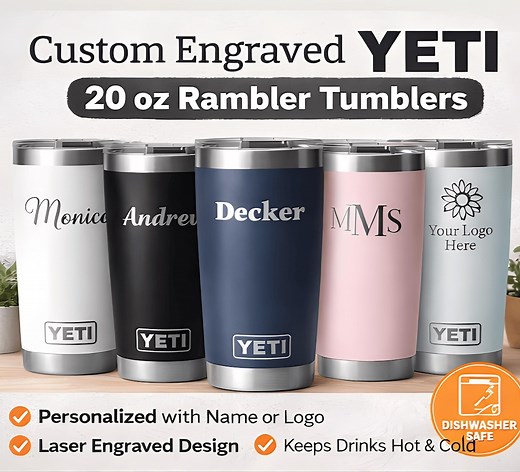 Custom Laser Engraved Yeti 20 Oz Tumbler | Personalized Gift - Etsy