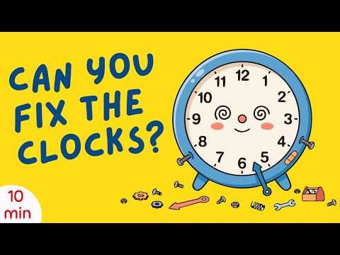 Oh No, All the Clocks Broke! | Fix Them in This Telling Time Game for Kids | Hi Friends!