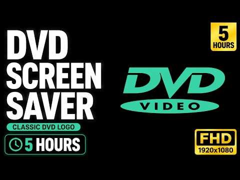 DVD Screensaver | 5 Hours | Classic Bouncing DVD Logo in Full HD (1080p)