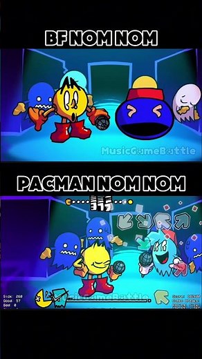 Pac-man vs BF Nom Nom Mod - Mobile Gameplay - Friday Night Funkin' Game