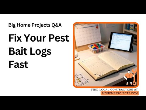 Calendared Baiting Record Notebook For DIY Pest Control