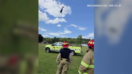 Two people were flown to the hospital for burns after a propane tank explosion along Main Street in the Beach Haven section of Salem Township on Monday afternoon. | WNEP-TV