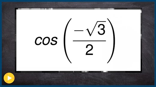 Exam review: Evaluate the cosine inverse