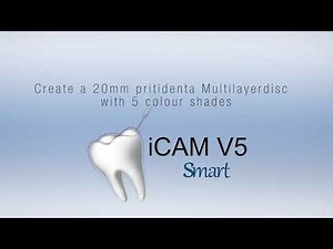 Creating a 20mm Multilayer Disc (5 Shades) | iCAM V5 Smart CAD/CAM Dental Milling