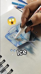 How To Draw Realistic Ice🤯🧊#youtube #diy #painting #viral #shortsviral #shorts #short #howtodraw #yt