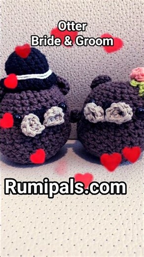 Otterly In Love 🦦💍 Crochet Bride & Groom Magic ✨💖 #crochet #adorable #handmade #cute #fun #love