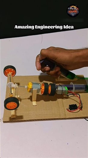 Hydraulic Syringe + Toy Car Gear System Experiment 😲 | Amazing Motor Mechanism