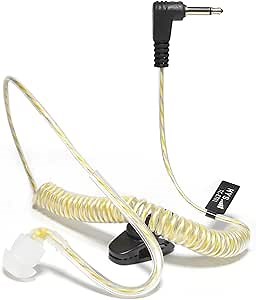 HYS Surveillance Listen Only Balanced Armature 3.5mm Earphone, Soft in-Ear Dynamic Single Law Enforcement Earpiece/Headset for Two-Way Radios, Transceivers and Shoulder Speaker Microphones