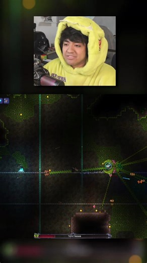 Mushroom armor vs. Plantera 🗣️ #reaction #indiegame #terraria #terraria14