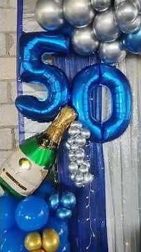 🎉 Decoración con Globos para 50 Años | Feliz Cumpleaños 🎈✨ #fiesta