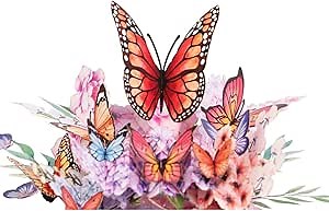 Wonder Fold 3D Butterfly Pop Up Card – Nature-Inspired Greeting for Wife, Mom, Girlfriend, or Friend | Perfect for Valentine’s Day & Birthday