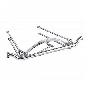 Chevy Spindles - 4-Bar Spring-Behind Front End, Chrome