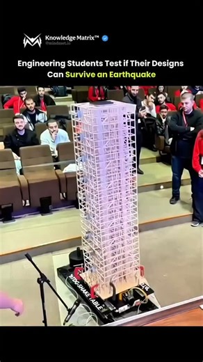 Knowledge Matrix™ on Instagram: "Engineering students shake their ideas before the real world does. Using vibration tables and controlled quake simulations, they push their models to the brink—testing strength, balance, and failure points. It’s not just about building structures; it’s about proving resilience, predicting danger, and designing creations that can stand firm when the ground itself refuses to."