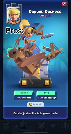 Why’d they do the dagger duchess so bad 🥲 #clash #clashroyale #princess #funny #aura