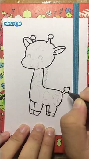 How to Draw Cute Giraffe | Simple Step by Step Drawing 🎨💖