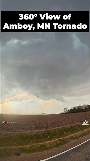 Tornado Touchdown in 360° Near Amboy, MN