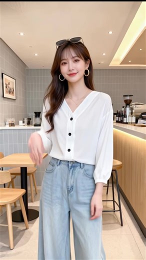 Stylish Women's Loose Casual Shirt Outfit Ideas