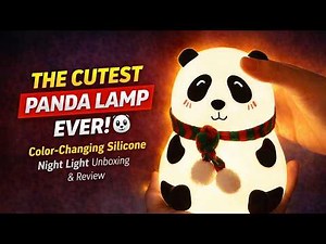The Cutest Panda Lamp Ever! 🐼 Color-Changing Silicone Night Light Unboxing & Review #nightlamp