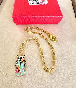 Cicada Bug Necklace, Insect Necklace, Nature Necklace, Large Lobster Clasp, Gift for Her, #4749 - Etsy