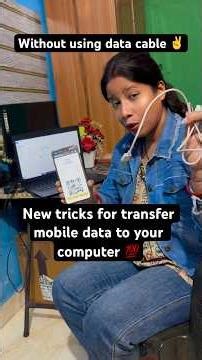 How to transfer mobile data in your computer without using data cable 🙏🏼💯#computer #datatrafer