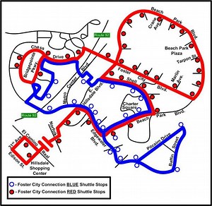 Red Line and Blue Line Shuttle Fare Vending Locations