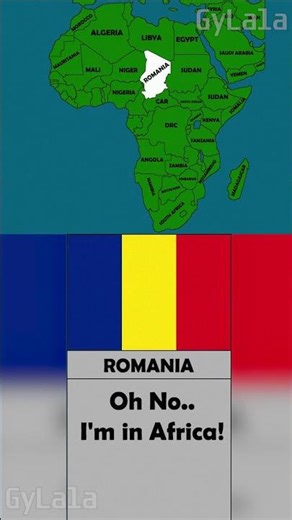 Romania vs Chad in a Nutshell #map #countryballs #funny 2