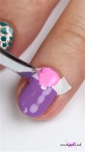 98K views · 212 reactions | Pink & Purple Negative Space Nail Art #nailart | cutepolish | Facebook