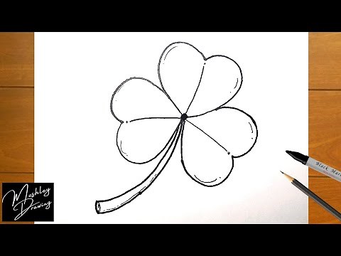 How to Draw a Clover - Three Leaf Clover