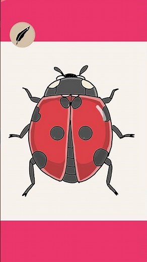 How to Draw an Easy Ladybug 🐞 Simple Insect Drawing for Kids Step by Step #Lidoartworks
