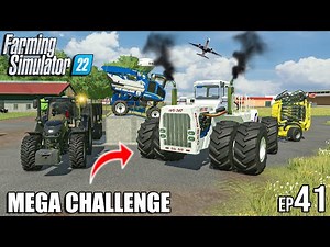 Cultivating w/ BIG BUD + Grape HARVESTING | MEGA Challenge | Farming Simulator 22 |#41