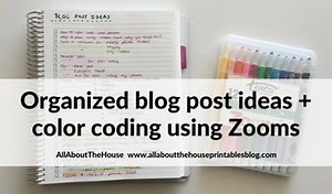 Simple method for organized brain dumping of blog post ideas using a notebook and zooms