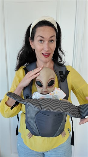 Walking around with my baby alien 👽 #prank #funny #wholesome #alien | Wes Barker