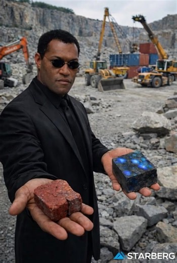 Which reality will you choose? In the quarry, the choice is simple: natural stone or temporary solutions. Today the “Matrix choice” looks different — not pills, but paving stones. 🔴 Red split cobblestone — classic texture, strength and character. 🔵 Labradorite — deep dark stone with bright blue flashes, premium look. Both options are created by nature and built to last for decades. The only difference is the story you want your space to tell. Machines are working, the quarry is alive, the ston