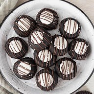 Peppermint Patty thumbprint cookies