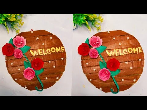 Cardboard Craft Idea / DIY Welcome Board.....